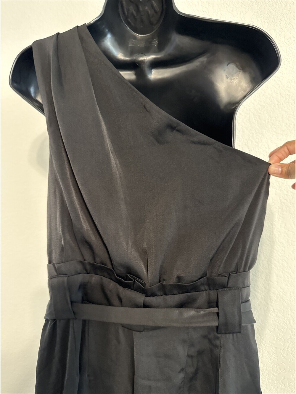 Talulah Black One Shoulder Belted Jumpsuit - MED - Picture 6 of 11